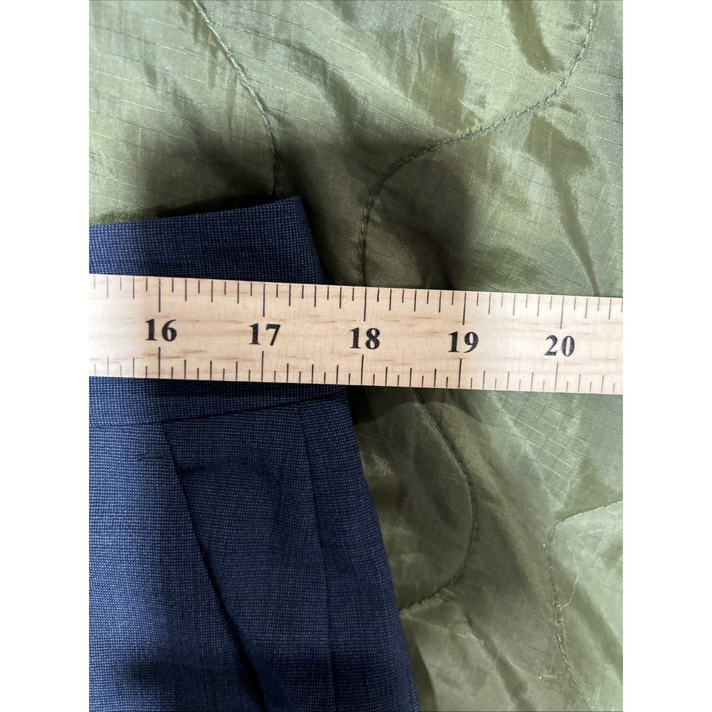 Banana Republic Pants Womens 12 Blue The Martin Fit Dress Wool Blend Stretch - Picture 8 of 12